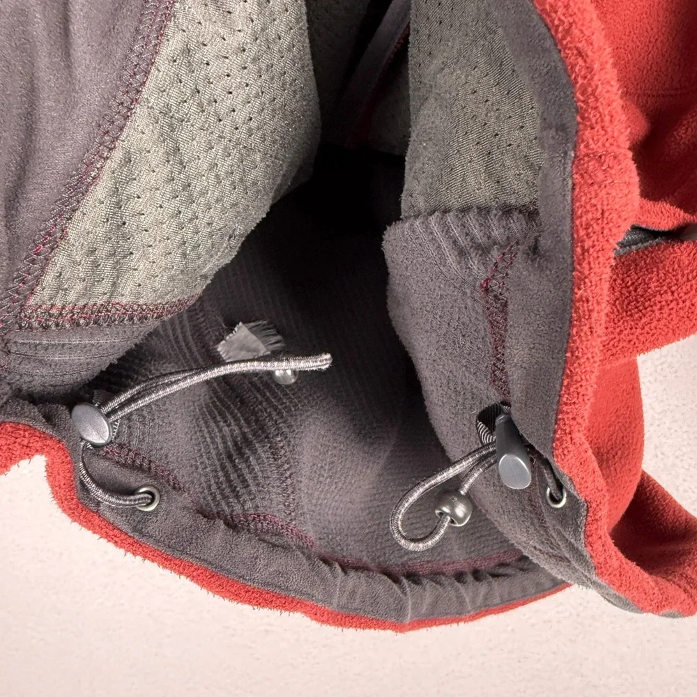 The North Face‎ Mens XL WindWall Fleece Jacket Full Zip Red Mock Neck